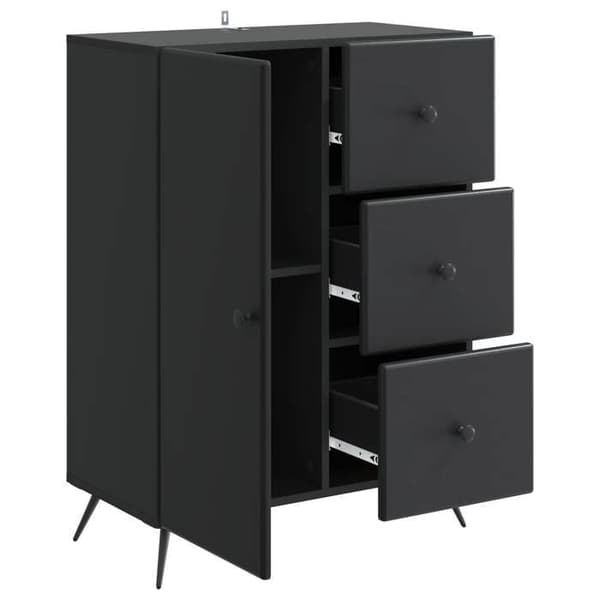 Maison Exclusive - Buffet Sort 66 x 34,5 x 90 cm Ingeniørtræ