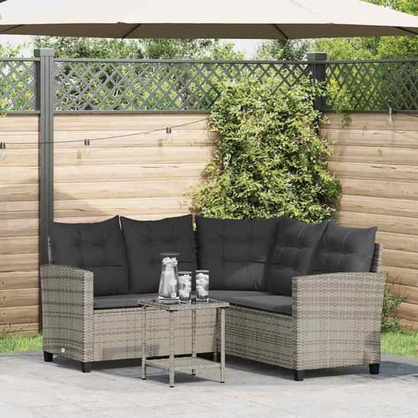 Maison Exclusive - Have sofa med bord og grå L-formede puder