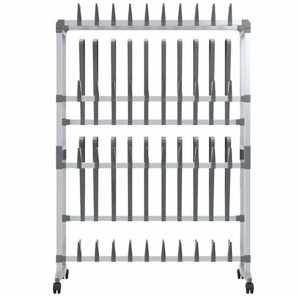 Maison Exclusive - Kenkäkaappi pyörillä Hopea 89x27x120 cm Silver