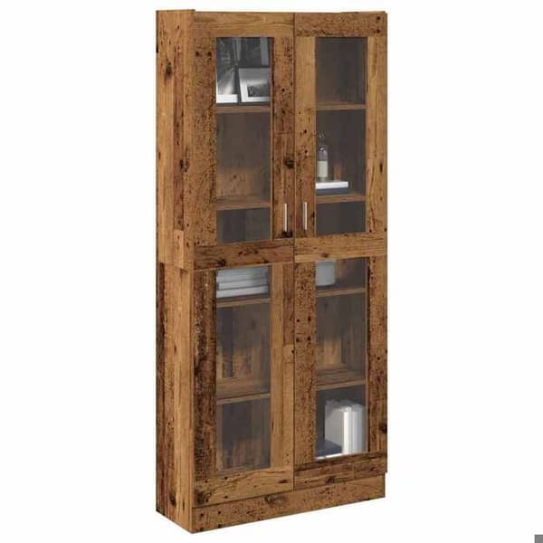Maison Exclusive - Buffé hög gammalt trä 82,5x30,5x185 cm ingenjörsträ
