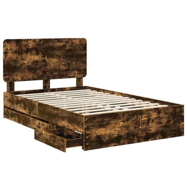 Maison Exclusive - Sängram Ek rökig 120 x 190 cm Träingenjör