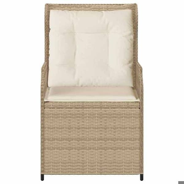 Maison Exclusive - 2 kpl beige polyrottinkinen puutarhapenkkisetti