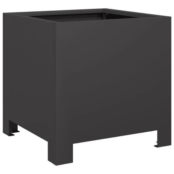 Maison Exclusive - Sort plantekasse 30x30x30 cm stål