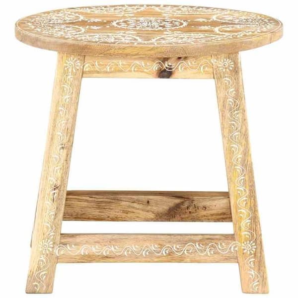 Maison Exclusive - Håndmalet taburet 38x38x35 cm Solid mango træ