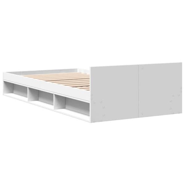 Maison Exclusive - Sängram med låda utan madrass vit 90x190 cm