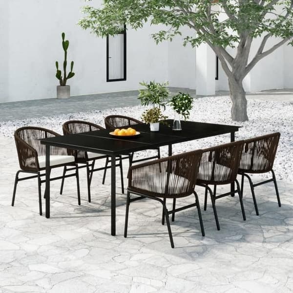 Maison Exclusive - Trädgårdsset 7 delar Brun
