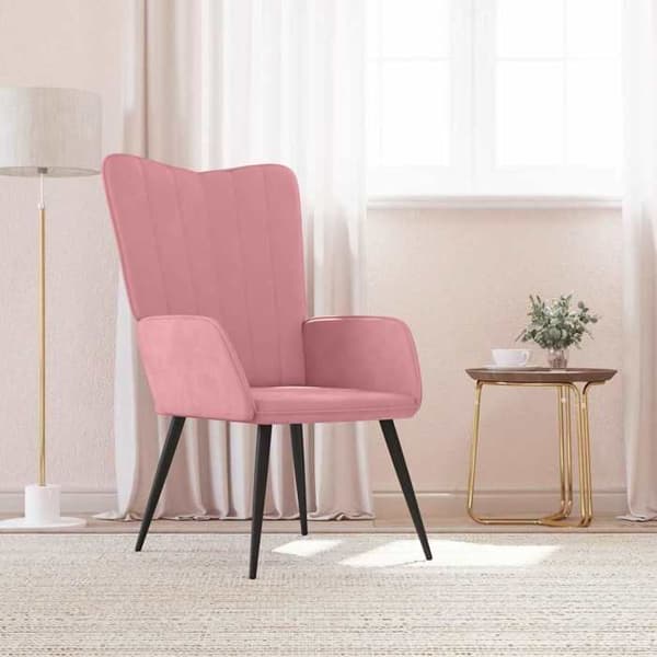 Maison Exclusive - Avkopplingsstol Rosa Sammet Ros