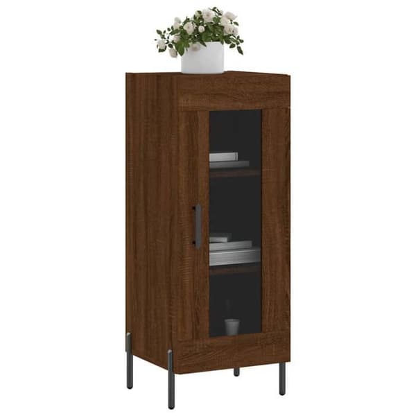 Maison Exclusive - Buffé Ek brun 34,5x34x90 cm Ingenjörsträ