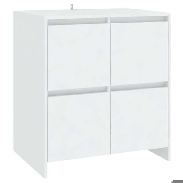 Maison Exclusive - Hvid Buffet 70x41x75 cm Ingeniørtræ
