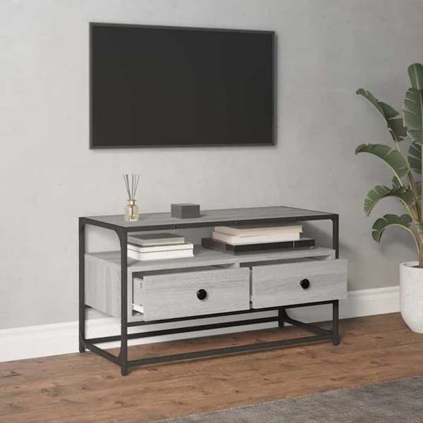 Maison Exclusive - TV-möbel sonoma grå 80x35x45 cm ingenjörsträ