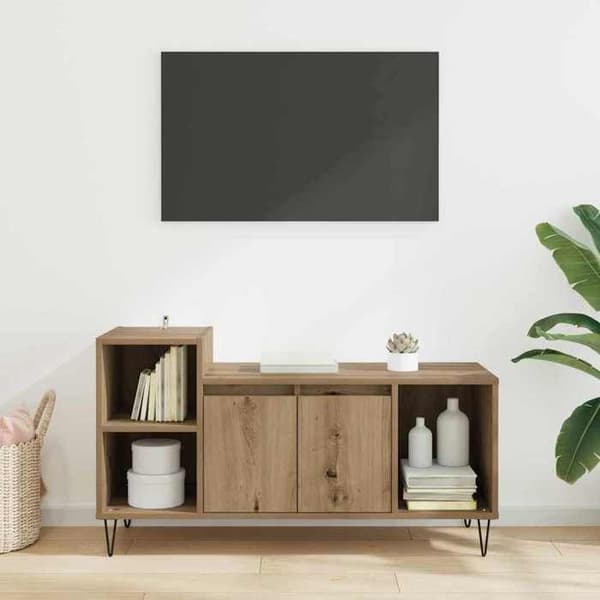 TV-möbel - EXKLUSIV HEM - Modern - Träutseende - Metallben - Repeterande yta