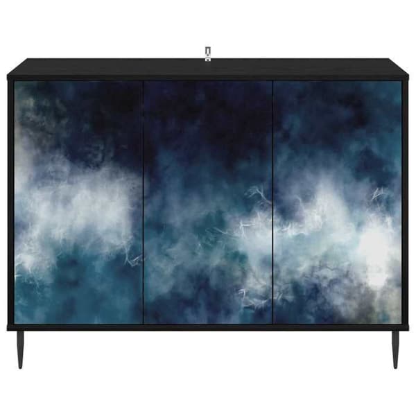 Maison Exclusive - Buffet RAALTE Sort eg 102 x 33 x 76 cm Ingeniørtræ