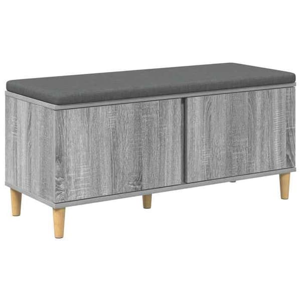 Maison Exclusive - Entrémöbel med grå Sonoma-kudde 100 x 38 x 46 cm