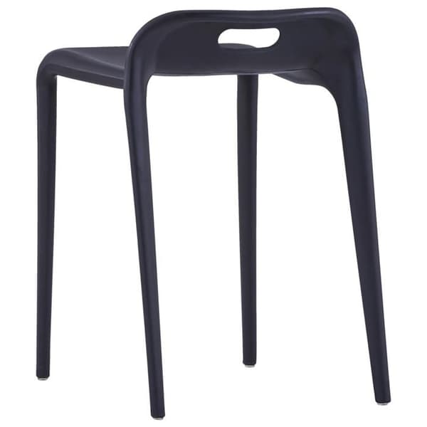 Maison Exclusive - Stapelbara barstolar set om 4 svart plast svart