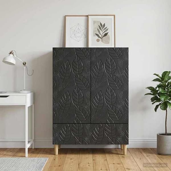 Maison Exclusive - Buffet Sort 66 x 34,5 x 95 cm Ingeniørtræ