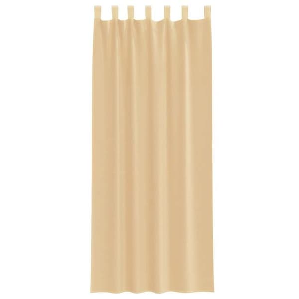 Verho - MAISON EXCLUSIVE - 2 kappaletta - Kankaan läpi kulkeva - 100% polyesteri - Puoliksi läpinäkyvä hiekka Sand