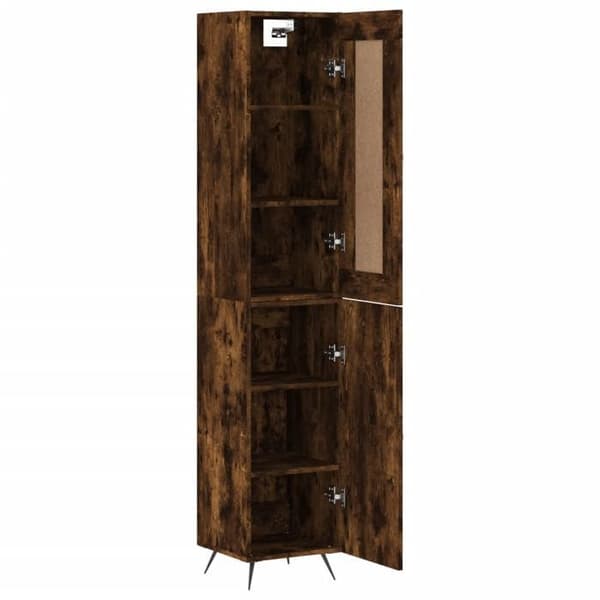 Maison Exclusive - Buffé hög Ek rökig 34,5x34x180 cm Ingenjörsträ