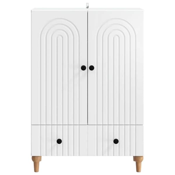 Maison Exclusive - Buffé Vit 66 x 34,5 x 95 cm Ingenjörsträ