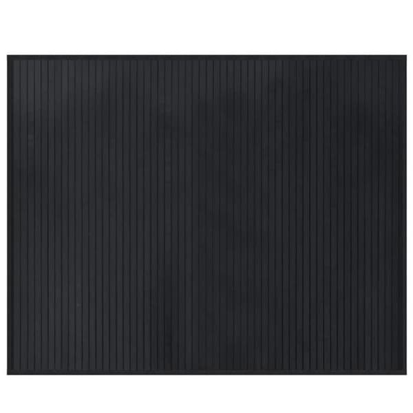 Maison Exclusive - Suorakulmainen musta matto 80x100 cm bambusta