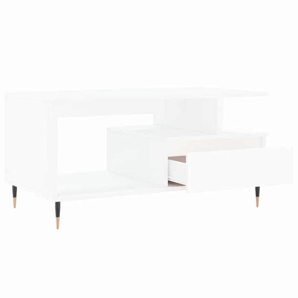 Maison Exclusive - Låg bord Vit 90x49x45 cm Ingenjörsträ