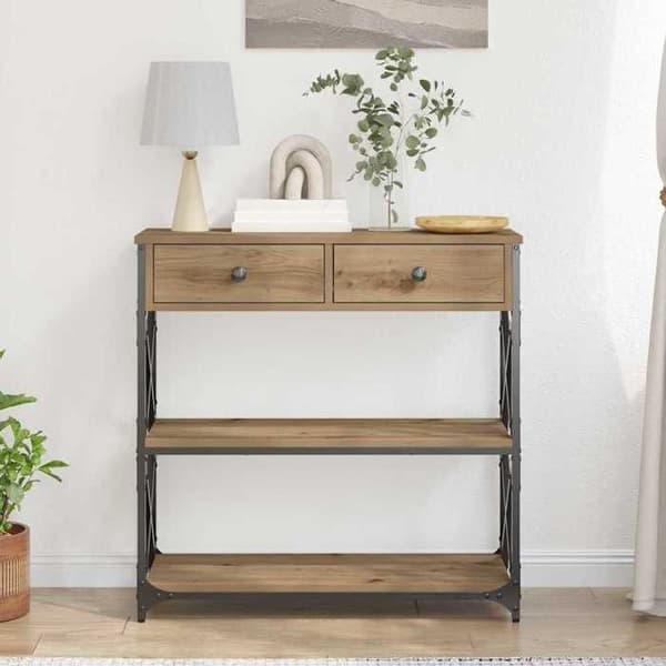 Maison Exclusive - Konsolbord i håndlavet eg 75 x 28 x 75 cm