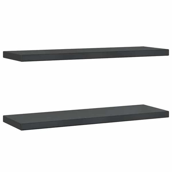 Væghylder - EKSKLUSIV HUS - Sæt af 2 75 x 23,5 cm - Rustfrit stål - Sort - Pladsbesparende Svart