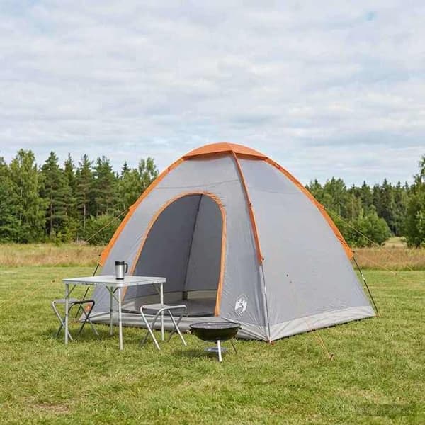 Maison Exclusive - Campingtelt til 2 personer Grå og orange