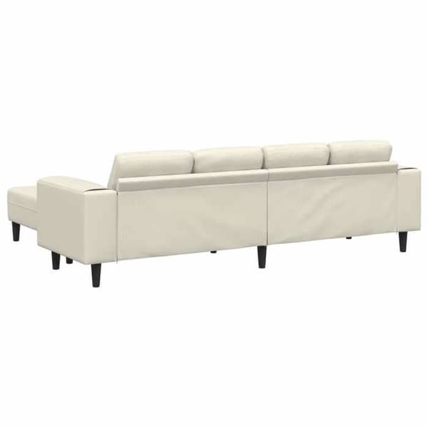 Soffa - EXKLUSIVT HEM - 3 delar - Kräm - 3 platser - Andningsbart polyester tyg Grädde