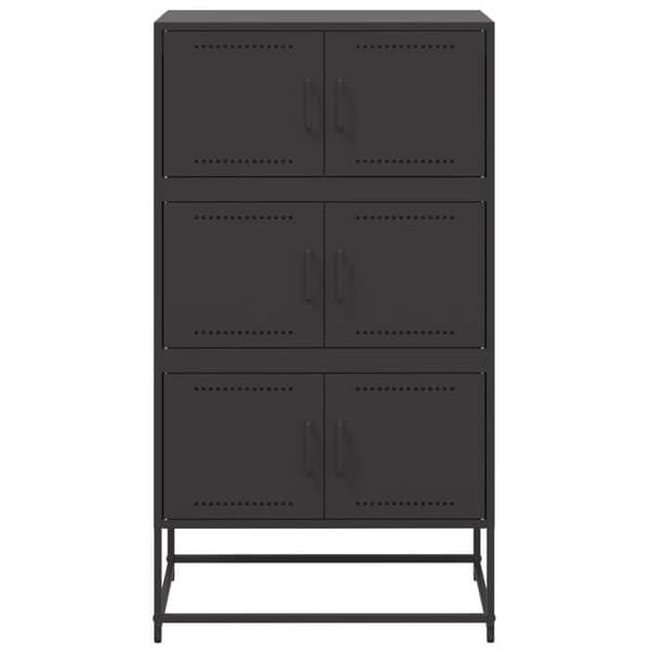 Maison Exclusive - Buffé svart 68,5x38,5x123,5 cm stål