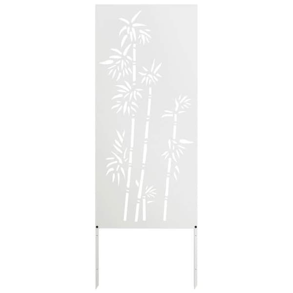Havelåge - EKSKLUSIV HUS - Rektangulær - Hvid (blomsterdesign) - Stål med mat finish - 50 x 140 cm Vit (blommönster)