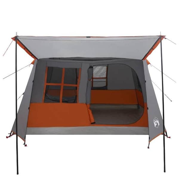 Maison Exclusive - Tunneliteltta Harmaa ja oranssi 275 x 240 x 200 cm