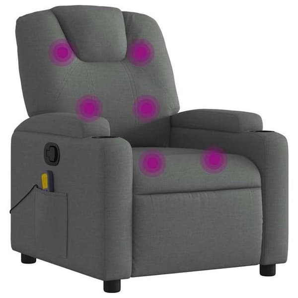 Maison Exclusive - Grå stof massage stol med justerbar ryg