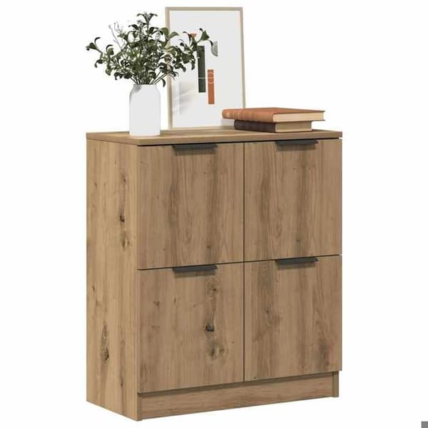 Maison Exclusive - Buffé i ek, hantverk 60x30x70 cm, ingenjörsträ.