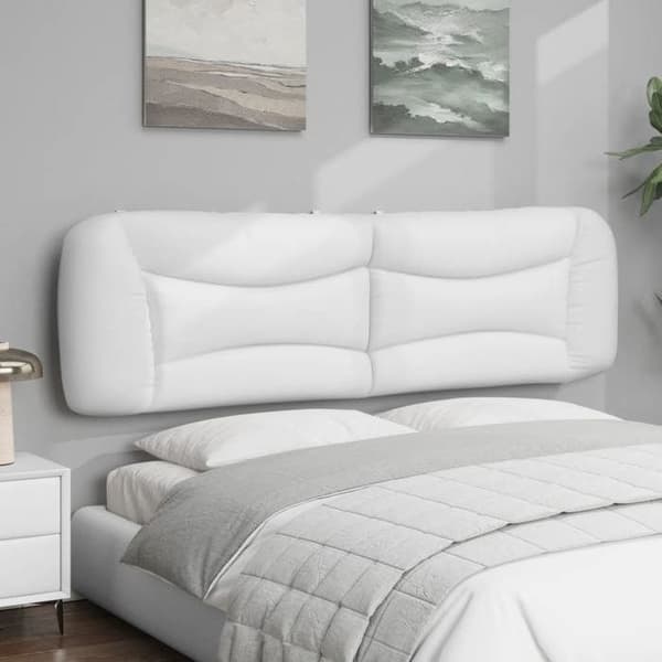Maison Exclusive - Huvudgavelkudde Hvar vit 180 cm i konstläder
