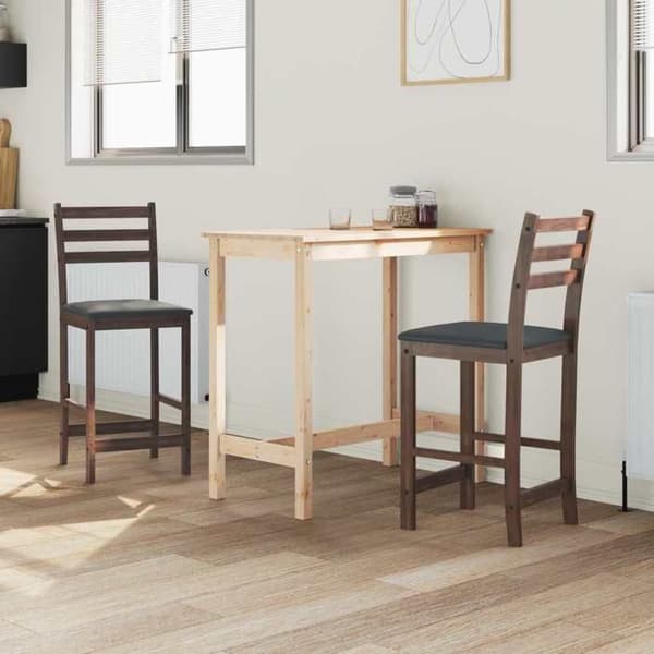 Maison Exclusive - Matstolar 2 st Massivt Gummiträ