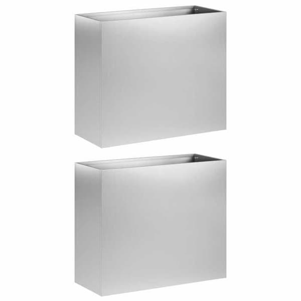 Maison Exclusive - Trädgårdskrukor 2 st Silver 50 x 20 x 40 cm