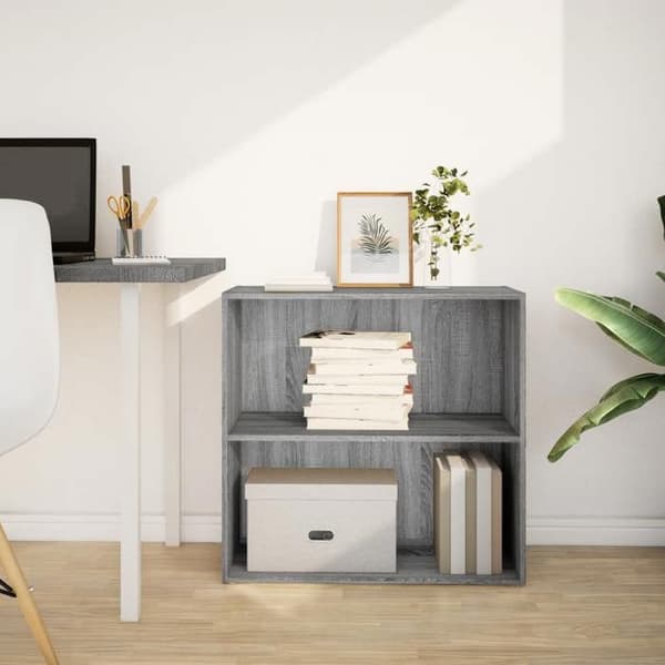 Maison Exclusive - Sonoma grå bibliotek 80x30x77 cm ingeniørtræ