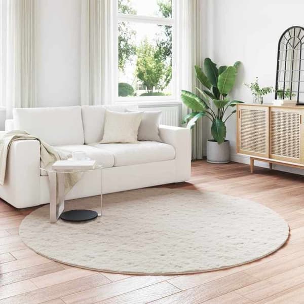 Matta - EXKLUSIVT HEM - OLITE - Ø 200 cm - Falsk päls polyester - Antislip-baksida beige