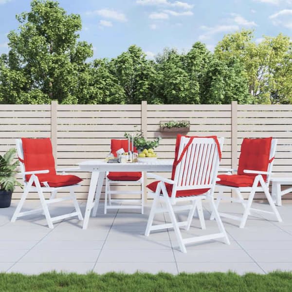 Maison Exclusive - Stolar med låg ryggstöd, 4-pack, röd Oxford tyg