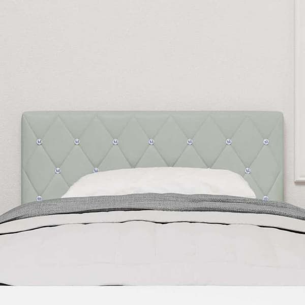 Maison Exclusive - Ljust grå sänggavel 90 cm Sammet