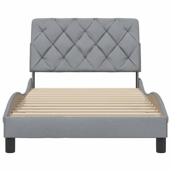 Maison Exclusive - Sengebund uden madras lys grå 100x200 cm stof