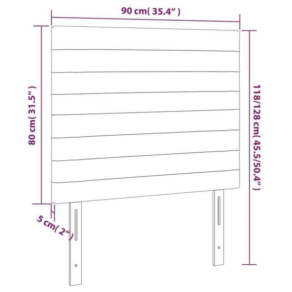 Maison Exclusive - LED-päätyharso Vaaleanharmaa 90x5x118/128 cm Sametti ljusgrått