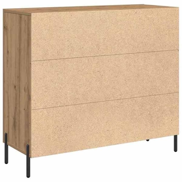 Maison Exclusive - Buffet i håndlavet egetræ 90 x 34 x 80 cm Ingeniørtræ