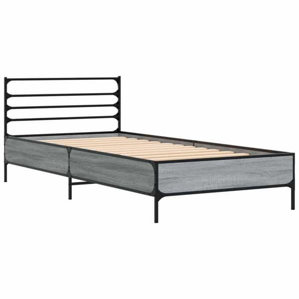Maison Exclusive - Sängram Sonoma grå 80 x 200 cm Ingenjörsträ