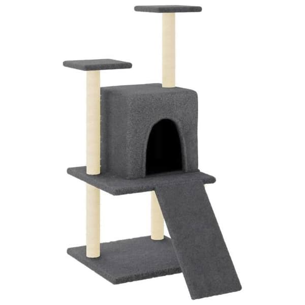 Maison Exclusive - Kattträd med sisal klöstrumpor mörkgrå 110 cm mörkgrå