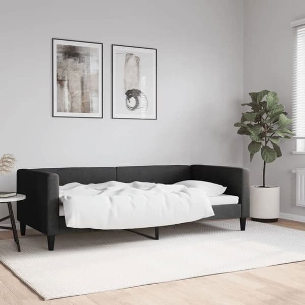 Maison Exclusive - Sengebænk uden madras sort 90x190 cm stof