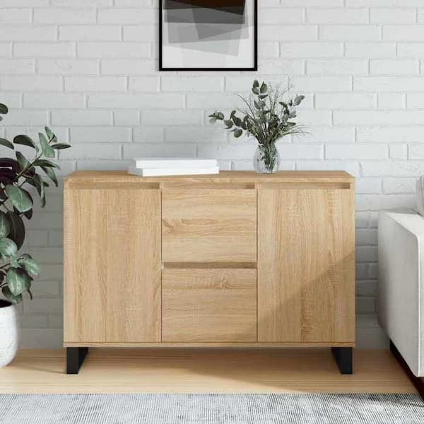 Maison Exclusive - Buffé ek sonoma 101,5x35x70 cm ingenjörsträ