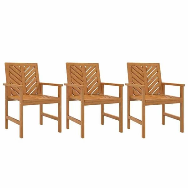 Maison Exclusive - Trädgårdsstolar i set om 3 av massiv akaciaträ