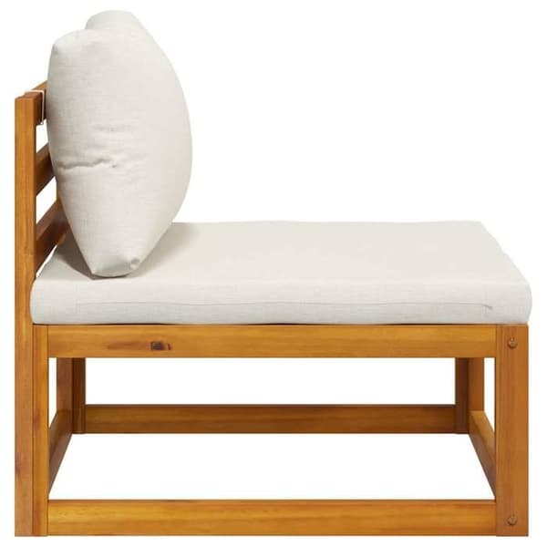 Maison Exclusive - Central sektion sofa og hvid creme pude Akacietræ