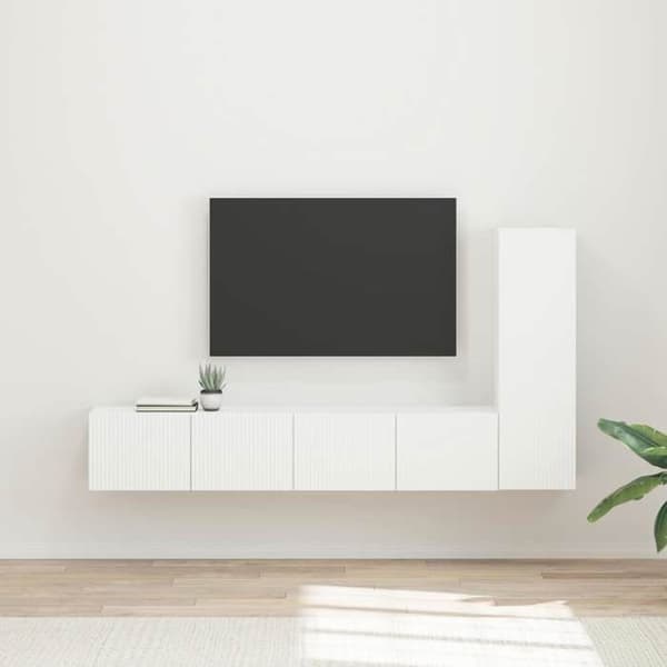 Maison Exclusive - 3-delt TV-møbel sæt Hvid Ingeniørtræ